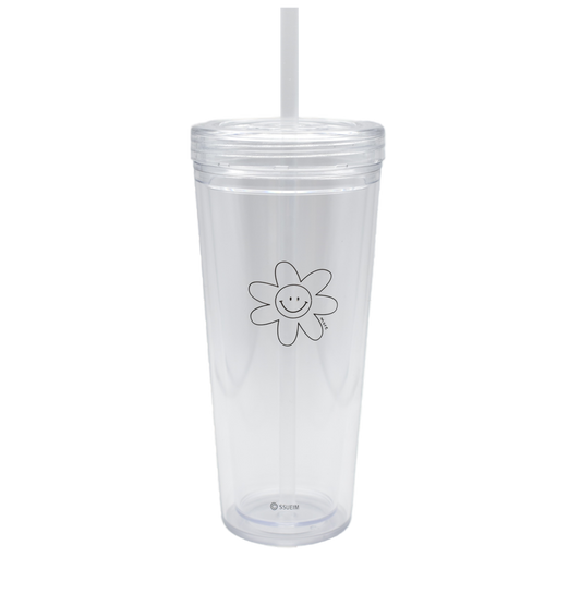 Happiness Ice Flower Tumbler